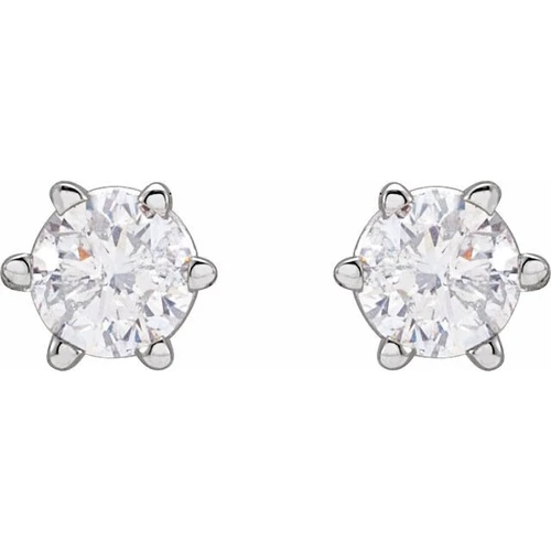 14K White 1/3 CTW Natural Diamond Stud Earrings...