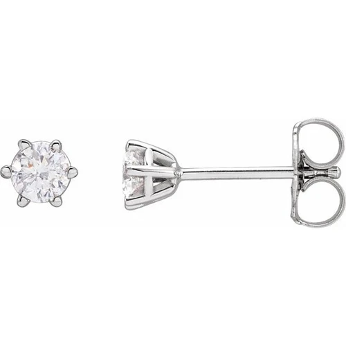 Platinum 1/3 CTW Natural Diamond Stud Earrings...