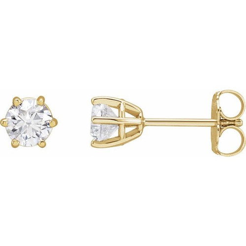 14K Yellow 3/4 CTW Lab-Grown Diamond Earrings