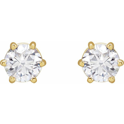 14K Yellow 3/4 CTW Lab-Grown Diamond Earrings