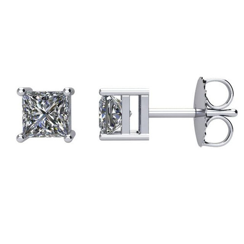 14 Karat White Gold 0.75 Carat Diamond Earrings...