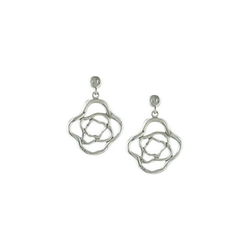 Buy Sterling Silver and 14 Karat White Gold Gold 0.40 Carat Diamond Fashion Dangle Earrings |$869