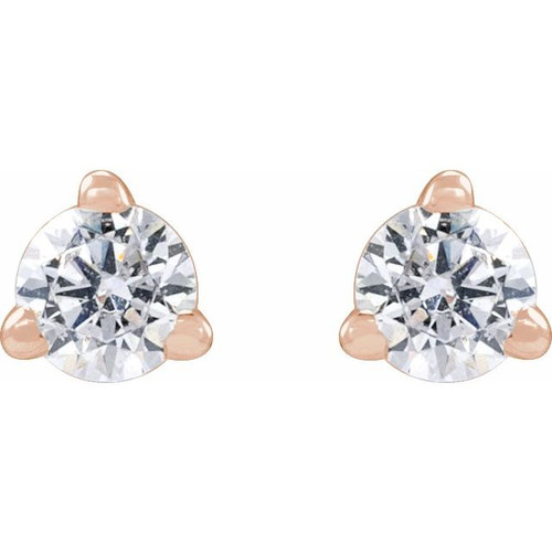 14K Rose 1/6 CTW Lab-Grown Diamond Stud Earrings