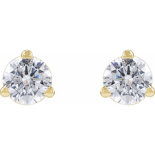 14K Yellow 1/4 CTW Lab-Grown Diamond Stud Earrings