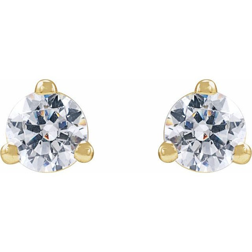 14K Yellow 1/5 CTW Lab-Grown Diamond Stud Earrings