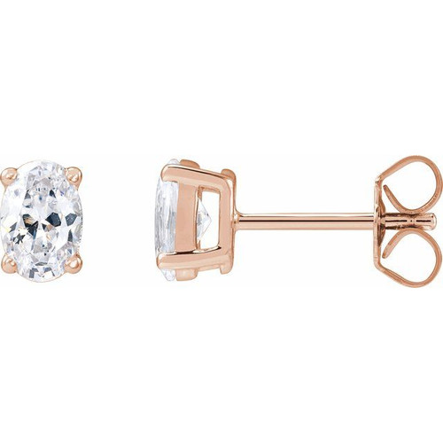 14K Rose 3/4 CTW Lab-Grown Diamond Stud Earrings