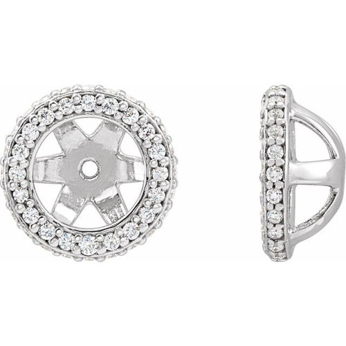 Buy 14 Karat White Gold 0.25 Carat Diamond Earring Jackets.