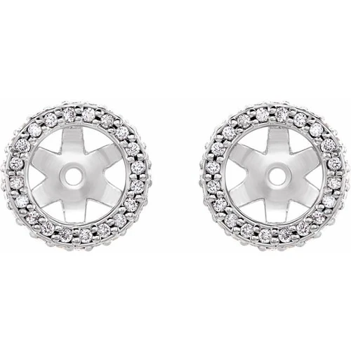 14K White 1/5 CTW Lab Grown Diamond Earrings Jacket