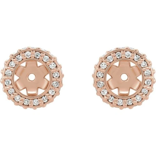 14K Rose 1/5 CTW Lab Grown Diamond Earrings Jacket