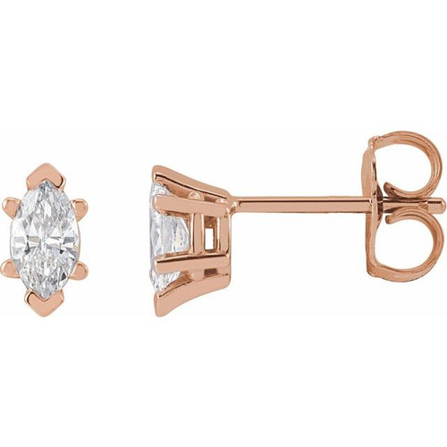 14K Rose 3/8 CTW Lab-Grown Diamond Earrings