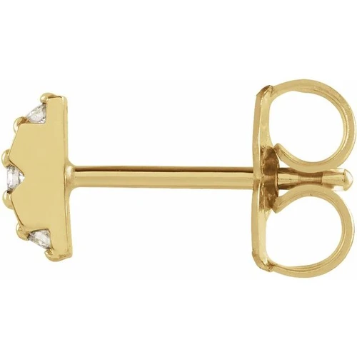 14K Yellow .02 CTW Natural Diamond Earring