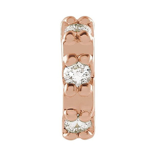 14K Rose .02 CTW Natural Diamond Earring