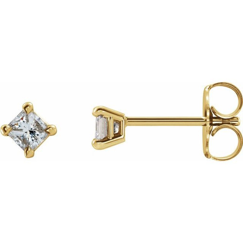 14K Yellow 5/8 CTW Natural Diamond Earrings