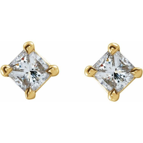 14K Yellow 5/8 CTW Natural Diamond Earrings