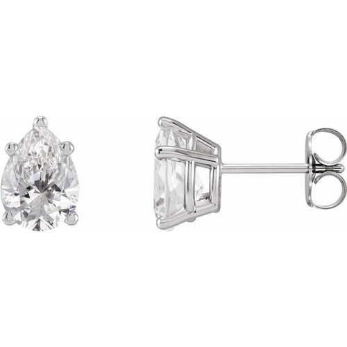14K White 1 CTW Lab-Grown Diamond Earrings