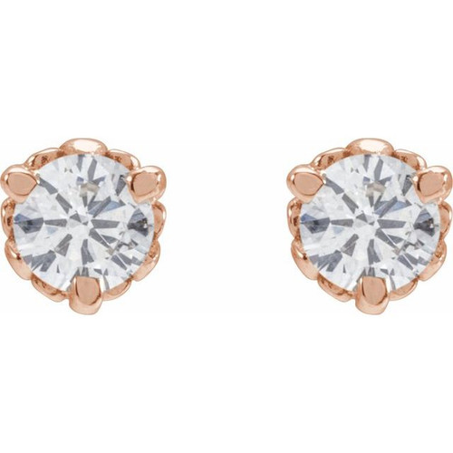 Round 1/2 CTW Lab-Grown Diamond Infinity-Inspired Earrings