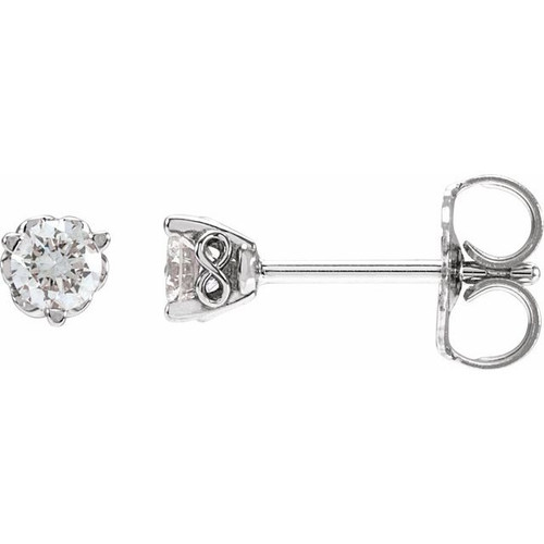 Round 1/5 CTW Lab-Grown Diamond Infinity-Inspired Earrings