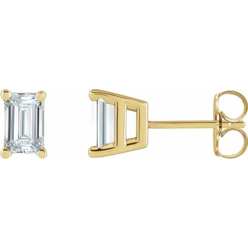 14K Yellow 3/4 CTW Natural Diamond Earrings