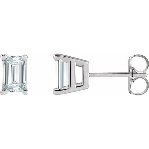 Sterling Silver 1 CTW Natural Diamond Earrings