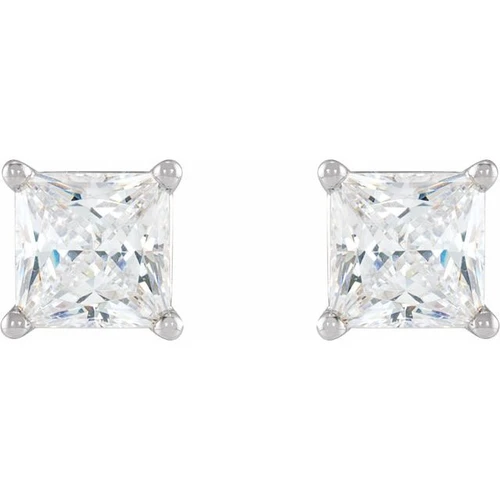 14K White 3/8 CTW Natural Diamond Earrings
