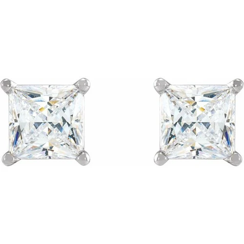 Platinum 3/8 CTW Natural Diamond Earrings