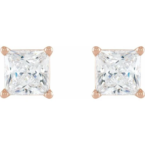 14K Rose 3/8 CTW Natural Diamond Earrings