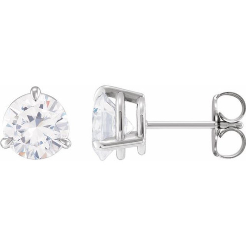 14K White 3/8 CTW Natural Diamond Earrings