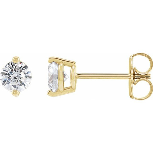14K Yellow .06 CTW Natural Diamond Stud Earrings