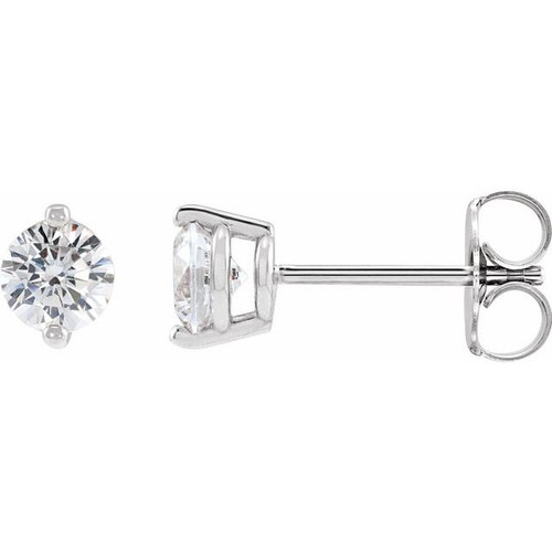Sterling Silver 3/8 CTW Natural Diamond Stud Earrings
