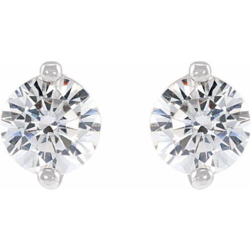 Sterling Silver 3/8 CTW Natural Diamond Stud Earrings