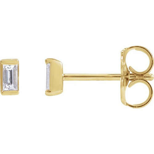 14K Yellow 1/8 CTW Natural Diamond Stud Earrings