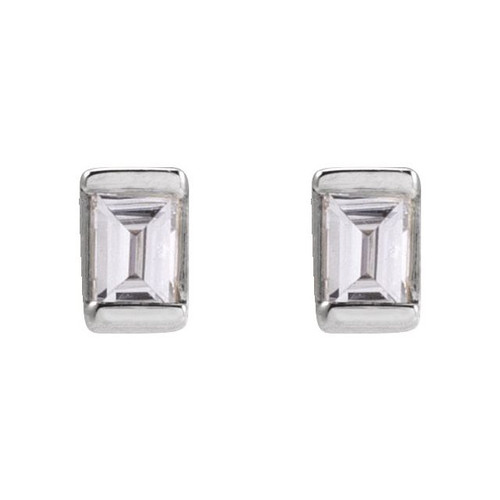 14K White .05 CTW Natural Diamond Stud Earrings