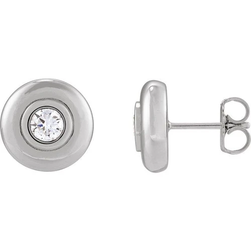Sterling Silver 1/2 CTW Natural Diamond Earrings