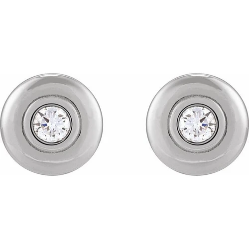Sterling Silver 1/2 CTW Natural Diamond Earrings