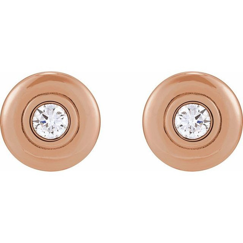 14K Rose 1/2 CTW Lab-Grown Diamond Earrings