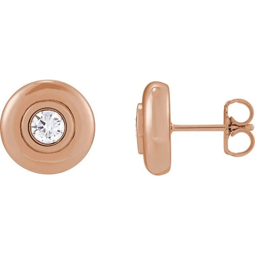 14K Rose 1/5 CTW Natural Diamond Earrings