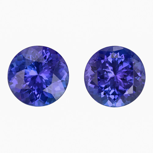 4.08 Blue Purple Tanzanite Round 8 x 8 mm