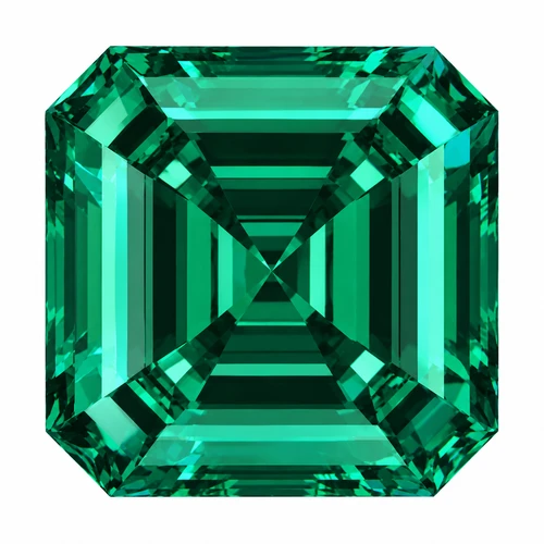 Emerald in Asscher Cut in Grade GEM | Chatham Emerald Lab Stone