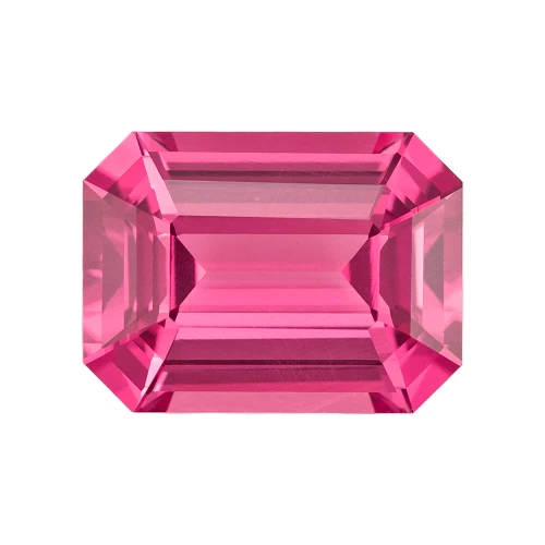 2.10 Carat Neon Pink Mahenge Spinel Gemstone, Super Bright Octagon Cut, GIA Report, 8.99 x 6.69 mm