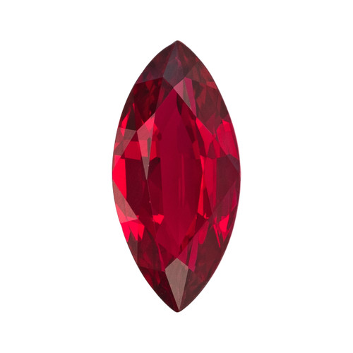1.11 Carat Vivid Open Rich Red Ruby Gemstone Marquise Cut