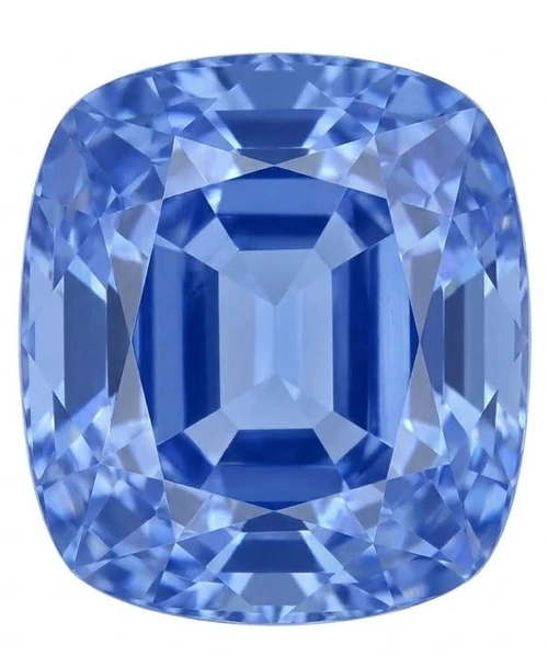 Chatham Lab Created Cornflower Blue Sapphire Gemstone – Antique Cushion Cut – GEM Grade