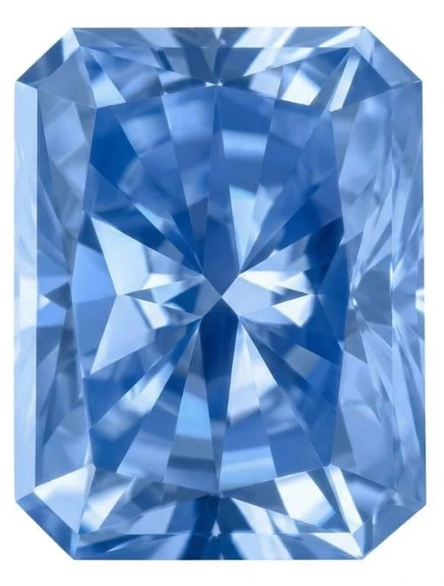 Chatham Lab Created Cornflower Blue Sapphire Gemstone – Octagon Radiant Cut – GEM Grade