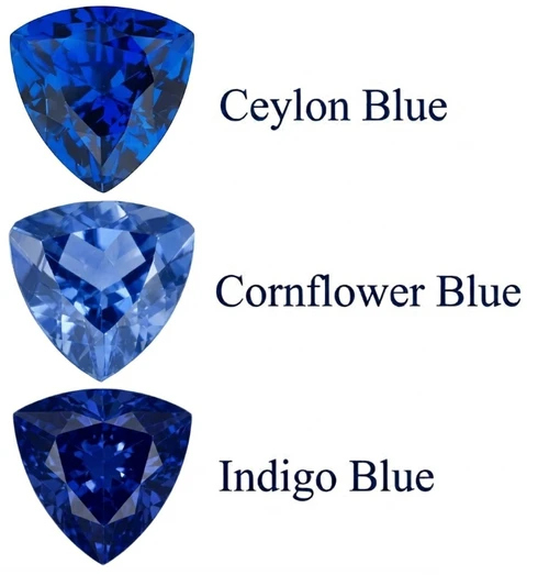 Chatham Lab Created Cornflower Blue Sapphire Gemstone – Trillion Cut – GEM Grade