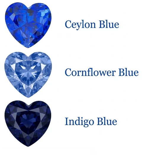 Chatham Lab Created Cornflower Blue Sapphire Gemstone – Heart Cut – GEM Grade