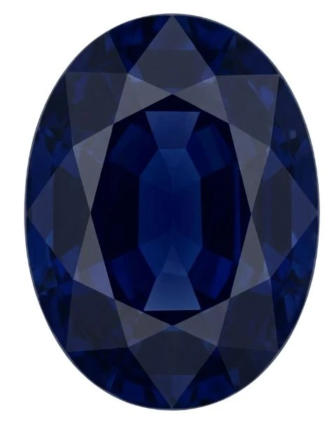 Chatham Lab Created Indigo Blue Sapphire Gemstone – Oval Cut – GEM Grade