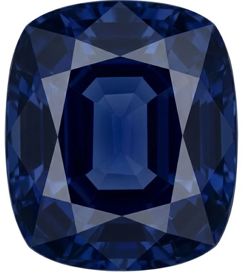 Chatham Lab Created Indigo Blue Sapphire Gemstone – Antique Cushion Cut – GEM Grade