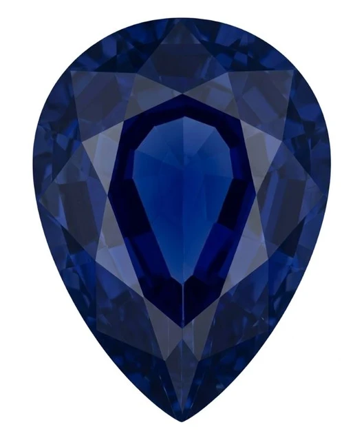 Chatham Lab Created Indigo Blue Sapphire Gemstone – Pear Cut – GEM Grade