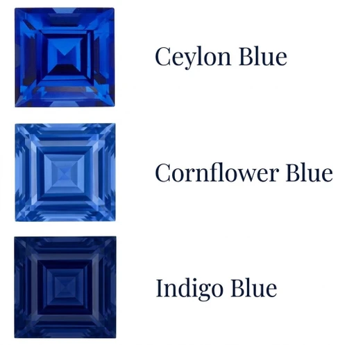 Chatham Lab Created Indigo Blue Sapphire Gemstone – Square Step Cut – GEM Grade