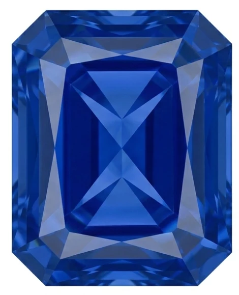 Chatham Lab Created Ceylon Blue Sapphire Gemstone – Octagon Radiant Cut – GEM Grade