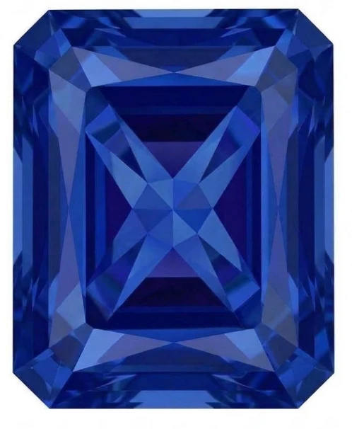 Chatham Lab Created Ceylon Blue Sapphire Gemstone – Octagon Radiant Cut – GEM Grade